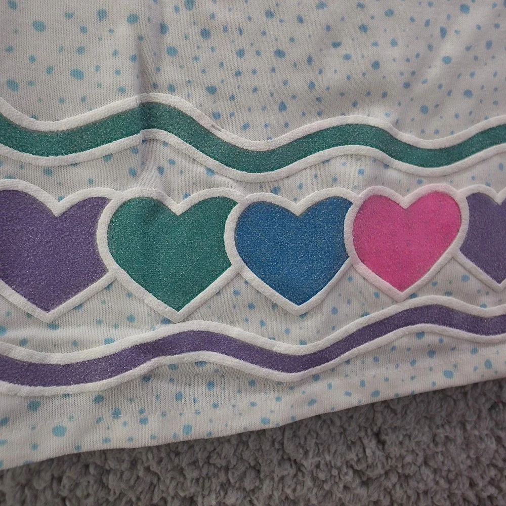 Vintage Bazerker Girls Heart Polka Dot 2 Piece Set Size 6 Made in USA 90s